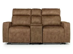 Rhys 2 Power Console Loveseat In Gray