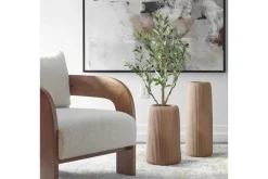 Ridge Vase In Brown, Set Of 2