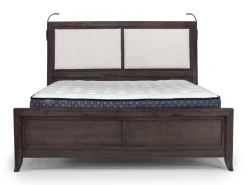 Riley Bookcase Bed, Dresser, Mirror & Nightstand In Carbonite, Ca King