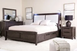 Riley Bookcase Bed In Carbonite, Ca King