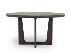 Riley Round Dining Table & 5 Chairs In Carbonite