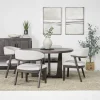 Riley Round Dining Table & 4 Chairs In Carbonite