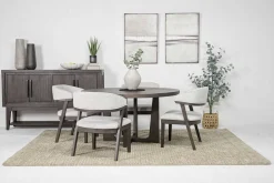 Riley Upholstered Arm Chair In Carbonite