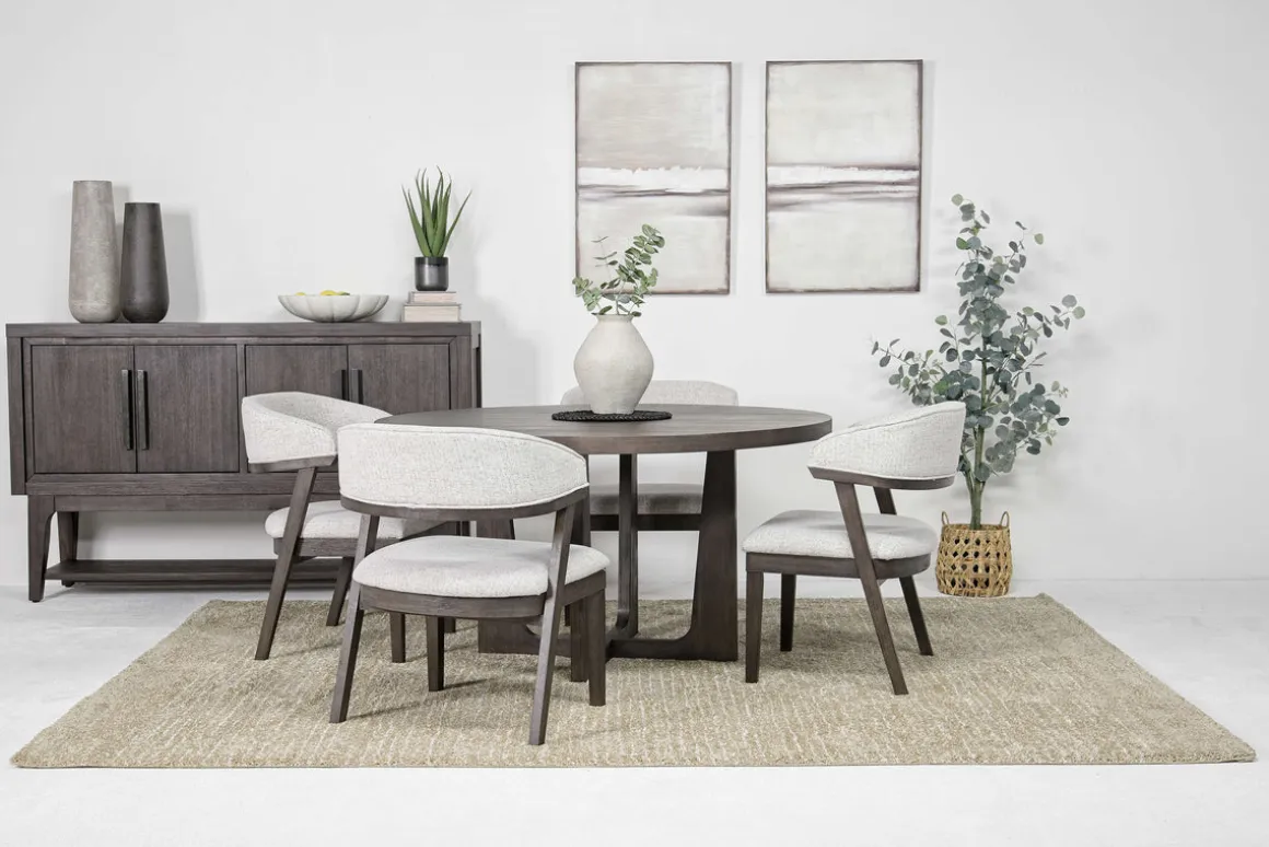 Riley Upholstered Arm Chair In Carbonite