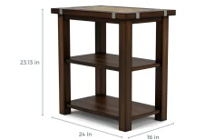 Roanoke Chairside Table In Brown