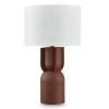 Rowandale Table Lamp In Brick Red
