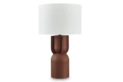 Rowandale Table Lamp In Brick Red