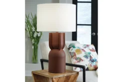 Rowandale Table Lamp In Brick Red