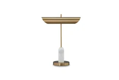 Rowleigh Desk Lamp In Gold Finish/White