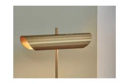 Rowleigh Desk Lamp In Gold Finish/White
