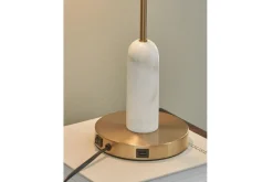 Rowleigh Desk Lamp In Gold Finish/White