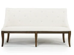 Roxy Dining Bench In Vintage Taupe, Upholstered