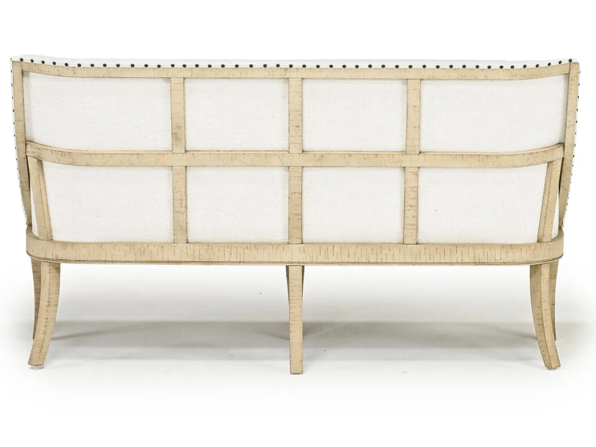 Roxy Dining Bench In Vintage Taupe, Upholstered