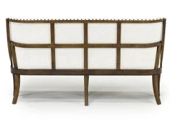 Roxy Dining Bench In Vintage Taupe, Upholstered