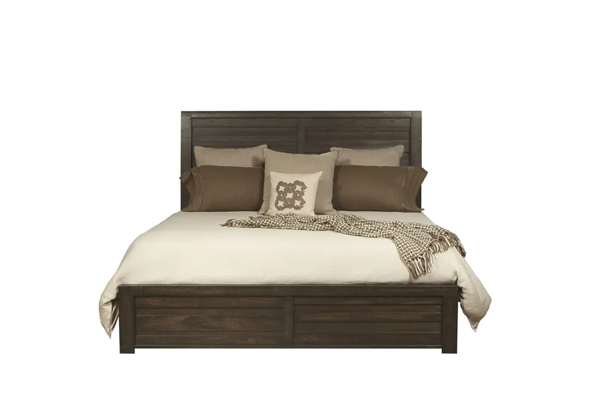 Ruff Hewn Panel Bed In Brown, Queen