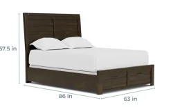 Ruff Hewn Panel Bed In Brown, Queen