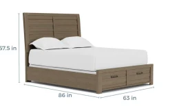 Ruff Hewn Panel Bed In Brown, Queen