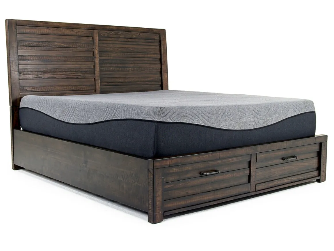 Ruff Hewn Panel Bed In Brown, Queen