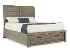 Ruff Hewn Panel Bed In Brown, Queen