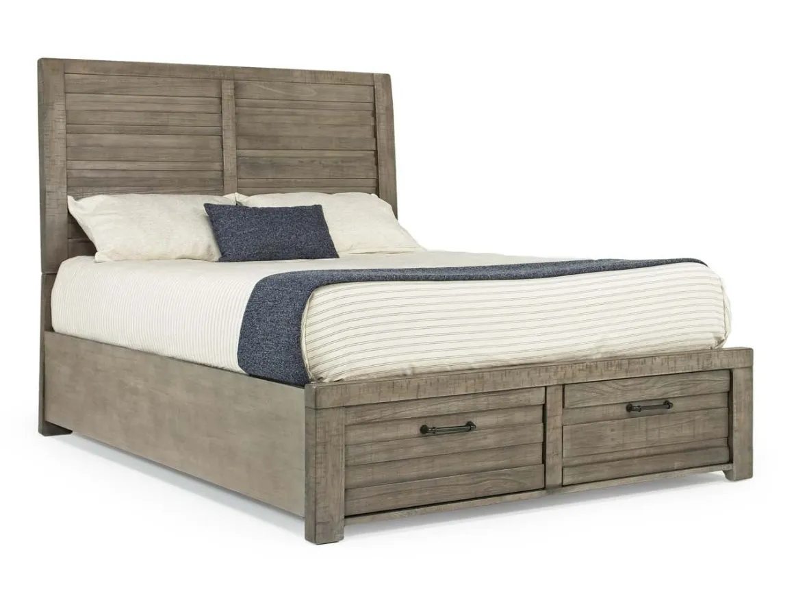 Ruff Hewn Panel Bed In Brown, Queen