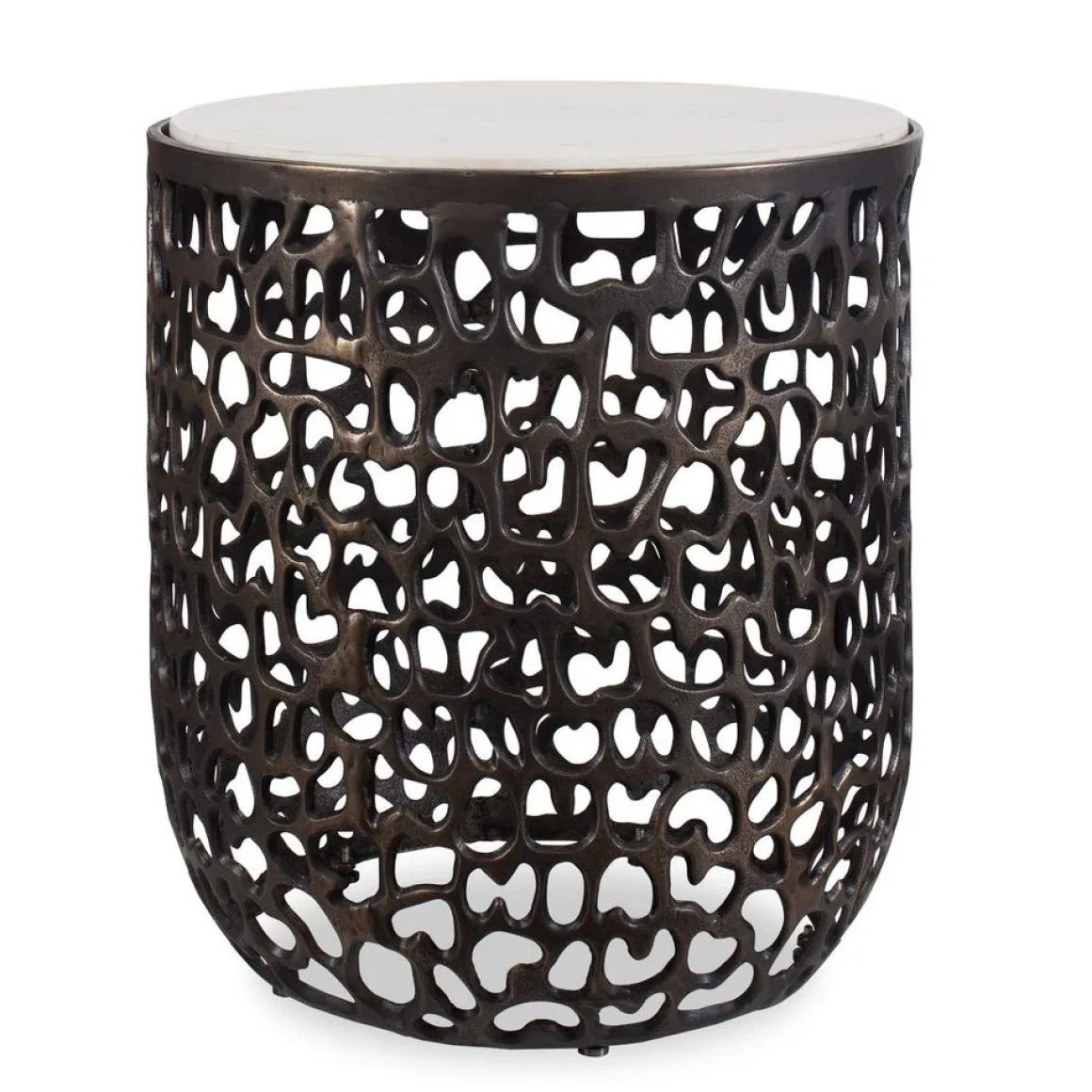 Sabena Outdoor Round End Table In Black
