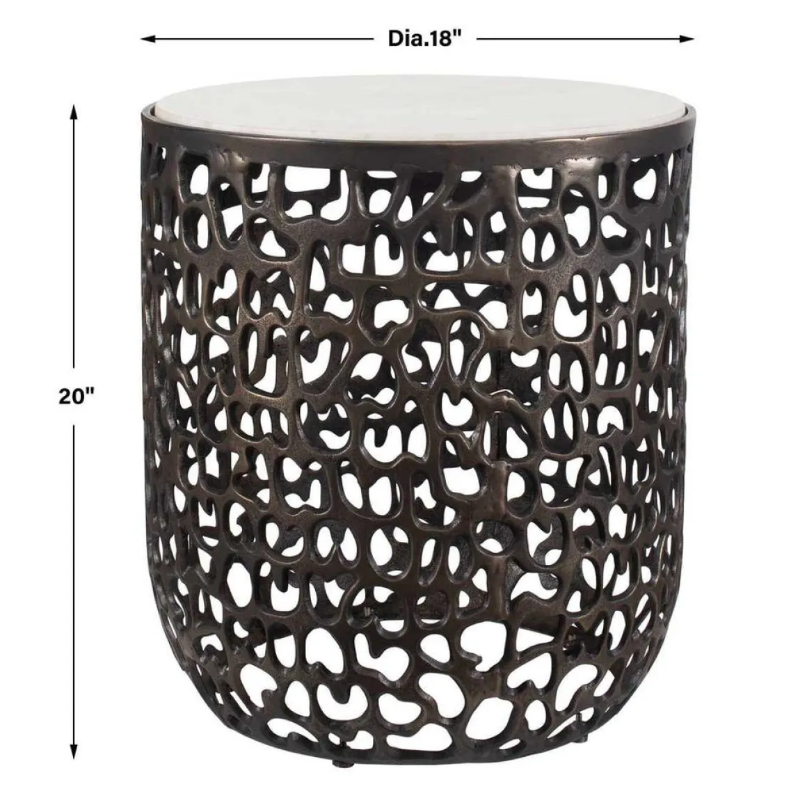 Sabena Outdoor Round End Table In Black