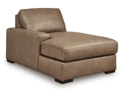 Sahara 1 Arm Chaise In Sahara Leather, Left Facing