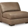 Sahara Armless Chair In Sahara Leather