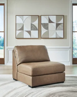 Sahara Armless Chair In Sahara Leather