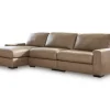 Sahara Sofa Chaise In Sahara Leather, Left Facing