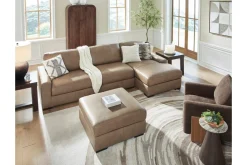 Sahara Sofa Chaise In Sahara Leather, Left Facing