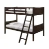 Sami Bunk Bed W/ Ladder In Espresso, Twin/ Twin