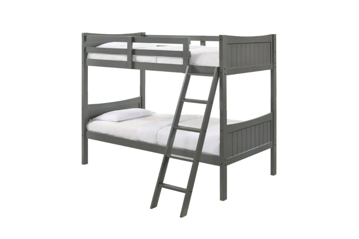Sami Bunk Bed W/ Ladder In Espresso, Twin/ Twin