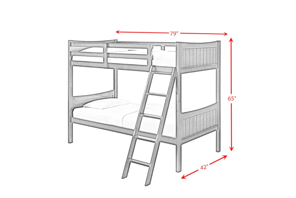 Sami Bunk Bed W/ Ladder In Espresso, Twin/ Twin