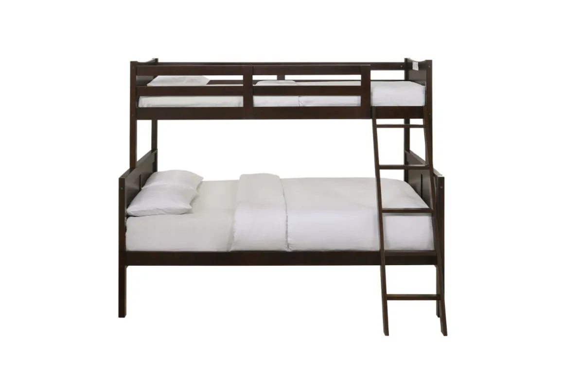 Sami Bunk Bed W/ Ladder In Espresso, Twin/ Twin