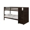 Sami Bunk Bed W/ Storage Steps In Espresso, Twin/Twin, Right Facing