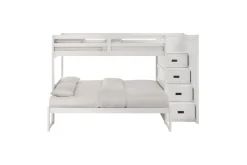 Sami Bunk Bed W/ Storage Steps In Espresso, Twin/Twin, Right Facing