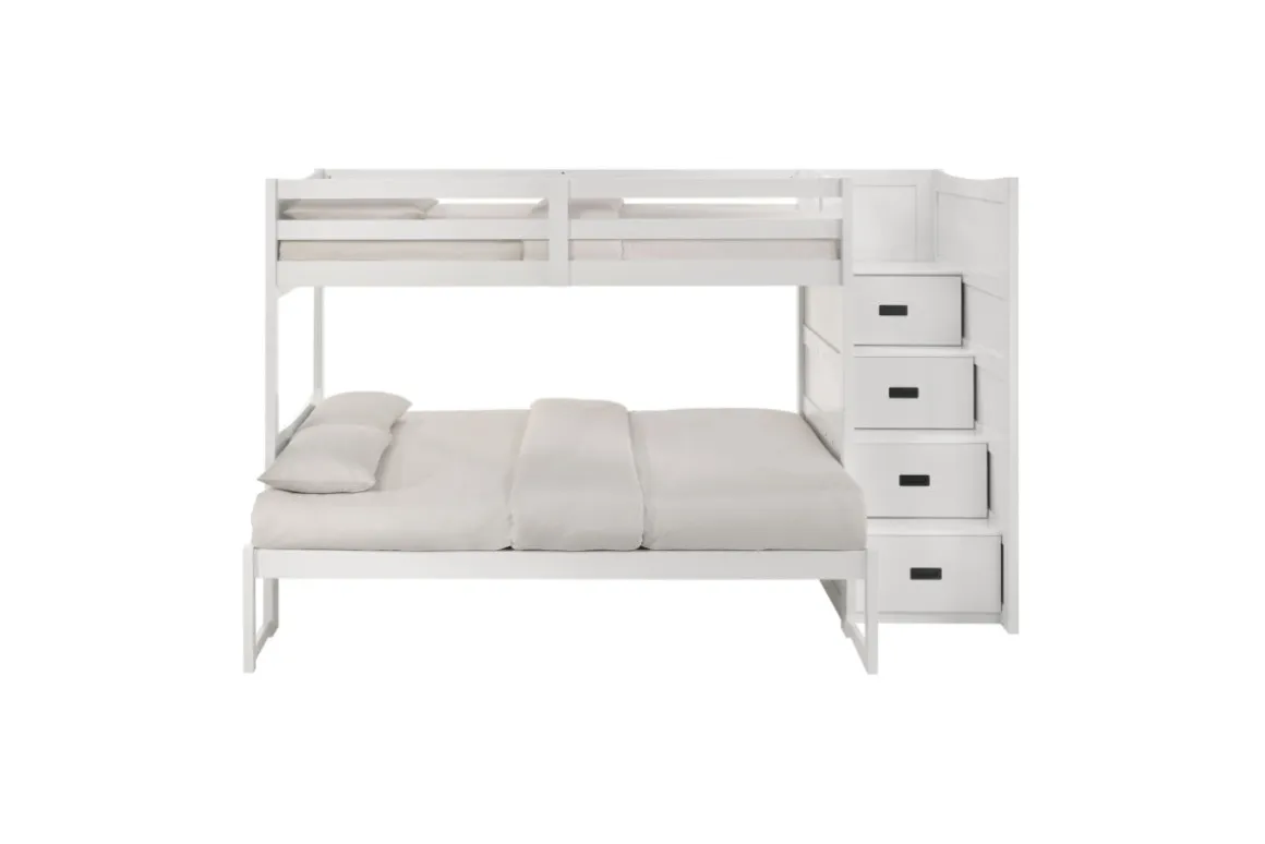 Sami Bunk Bed W/ Storage Steps In Espresso, Twin/Twin, Right Facing