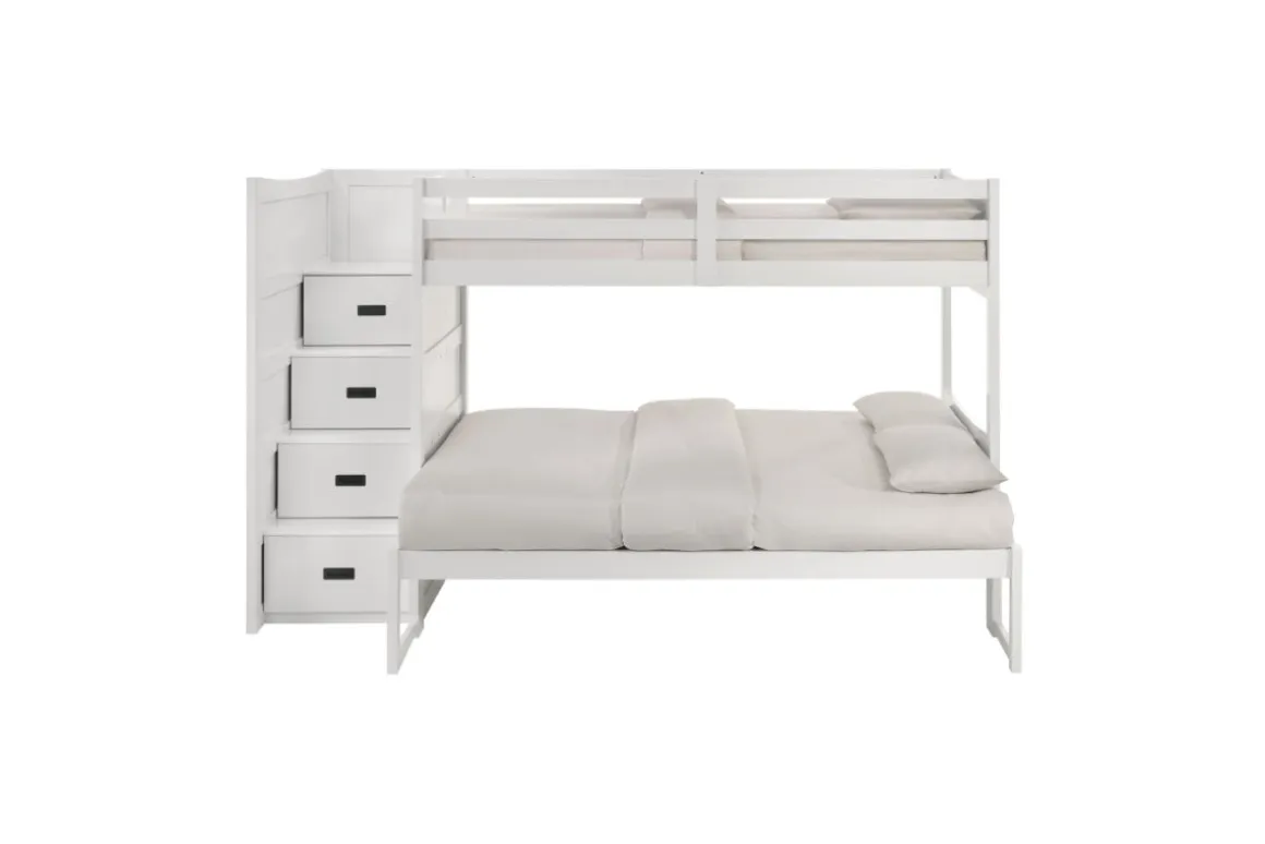 Sami Bunk Bed W/ Storage Steps In Espresso, Twin/Twin, Right Facing