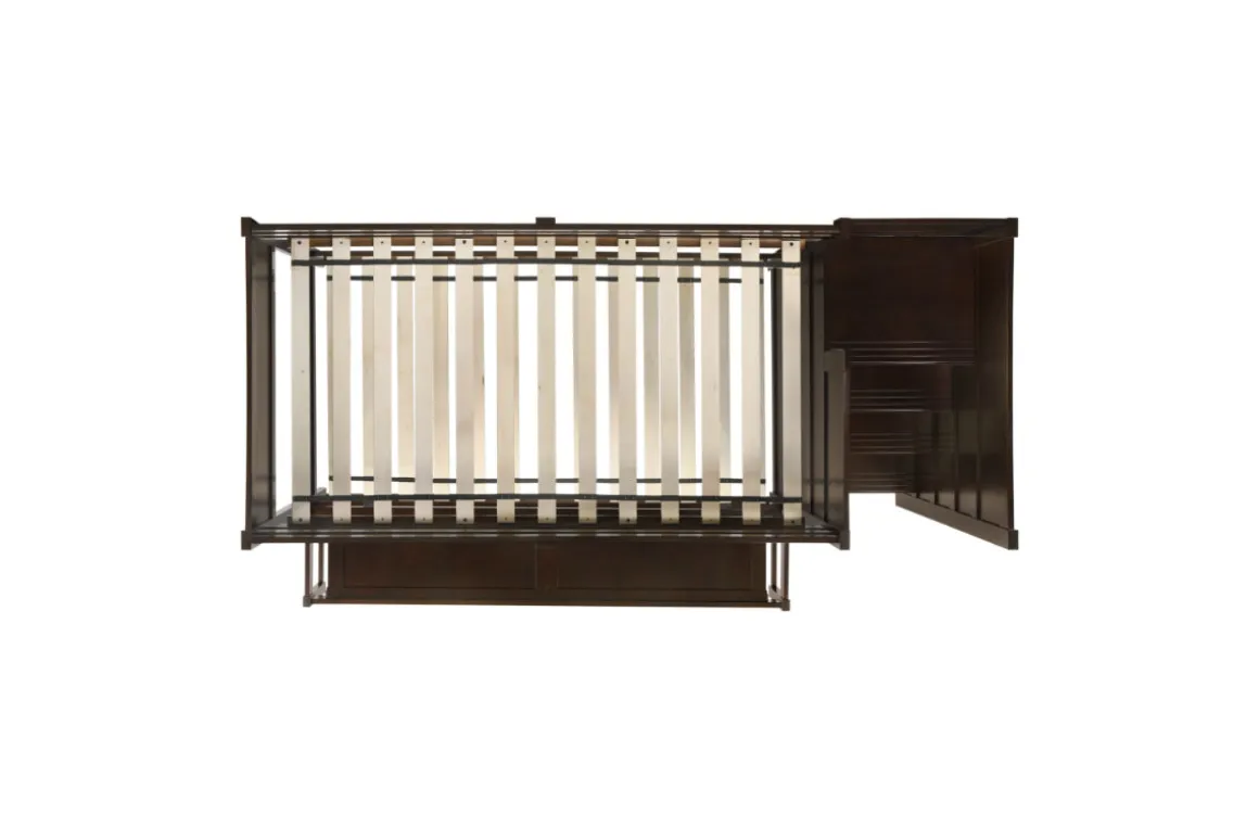 Sami Bunk Bed W/ Storage Steps In Espresso, Twin/Twin, Right Facing