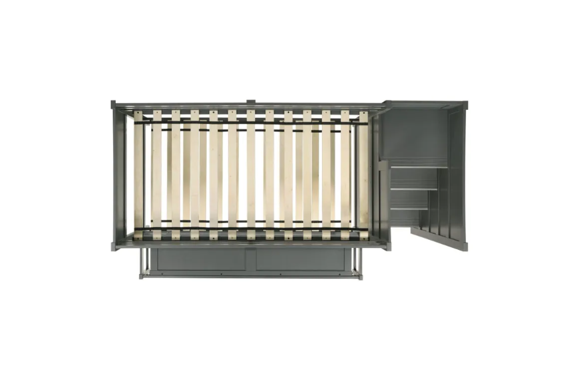 Sami Bunk Bed W/ Storage Steps In Espresso, Twin/Twin, Right Facing