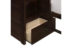 Sami Bunk Bed W/ Storage Steps In Espresso, Twin/Twin, Right Facing