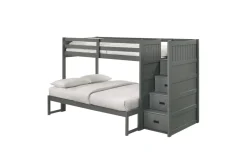 Sami Bunk Bed W/ Storage Steps In Espresso, Twin/Twin, Right Facing
