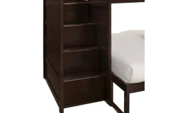 Sami Bunk Bed W/ Storage Steps In Espresso, Twin/Twin, Right Facing