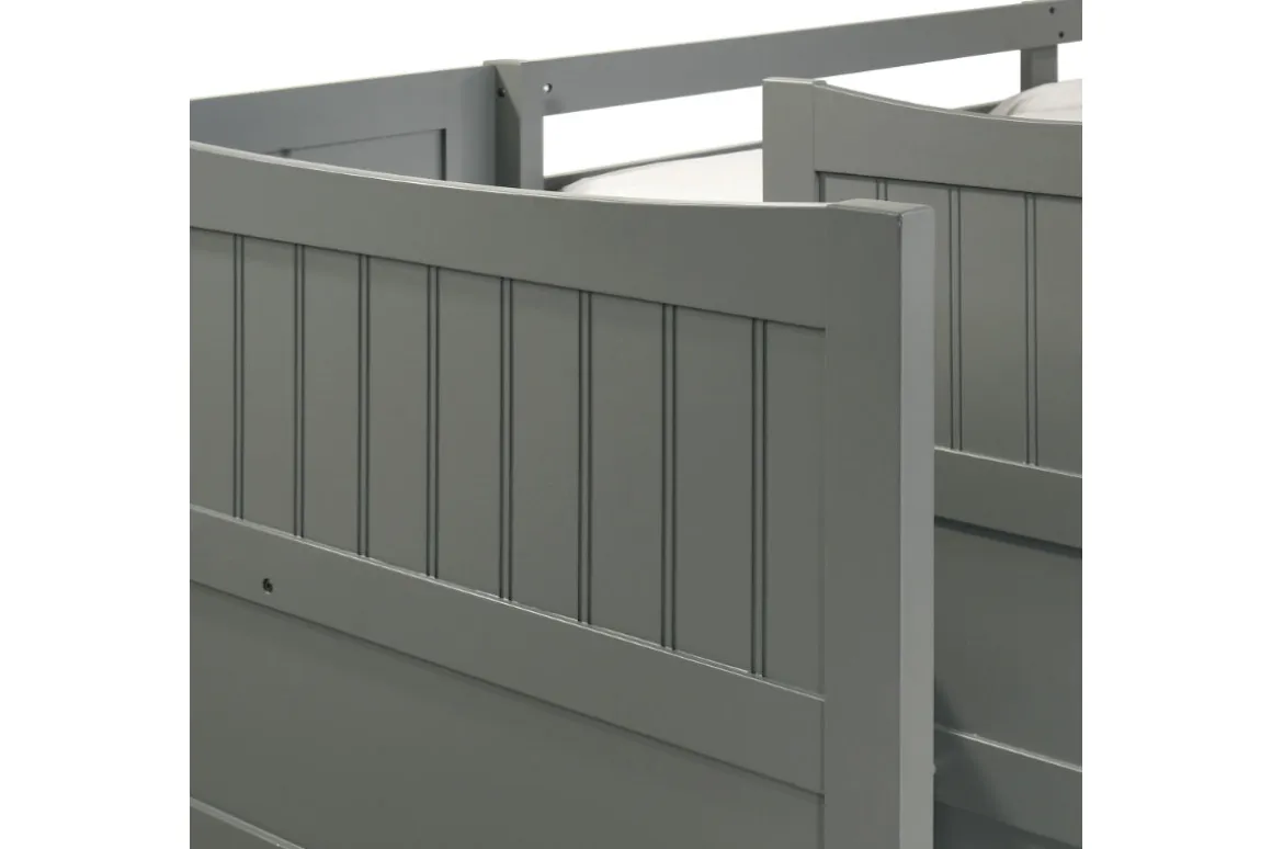 Sami Bunk Bed W/ Storage Steps In Espresso, Twin/Twin, Right Facing