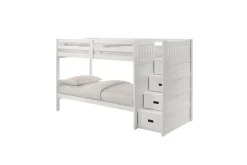 Sami Bunk Bed W/ Storage Steps In Espresso, Twin/Twin, Right Facing