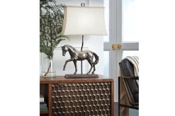Sandorman Horse Lamp In Antique Bronze