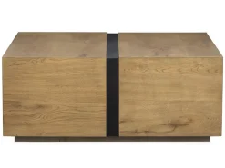 Sawyer Square Coffee Table In Rustic Caramel