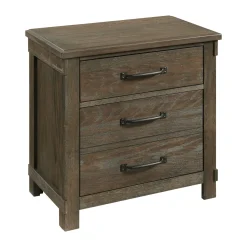 Scott Storage Bed, Dresser, Mirror & Nightstand In Walnut, Queen