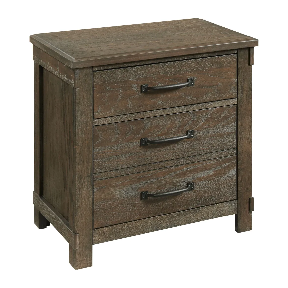 Scott Storage Bed, Dresser, Mirror & Nightstand In Walnut, Queen